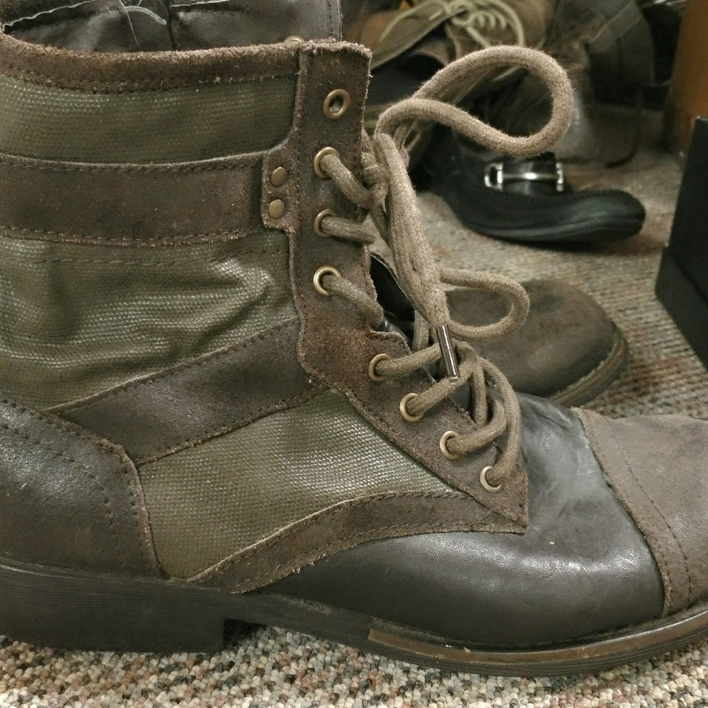 Aldo side-zip military boots